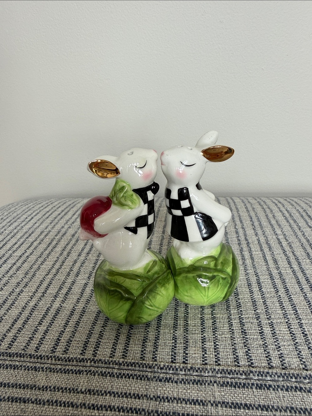 Mackenzie-Childs Cabbage Garden Salt and Pepper set, New in box